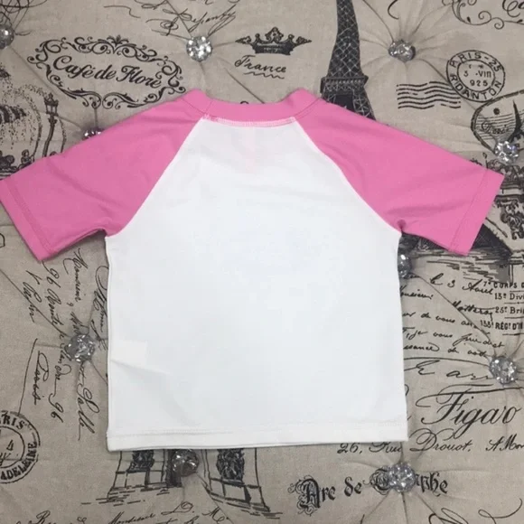 Joe Fresh Cherry Raglan Rashguard Swim Top - Picture 6 of 7